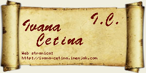 Ivana Cetina vizit kartica